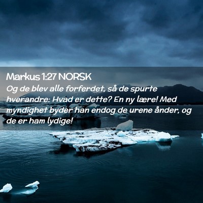 Picture 02 - Markus 1:27 NORSK - Og de blev alle forferdet, så de spurte - Bible Verse Picture