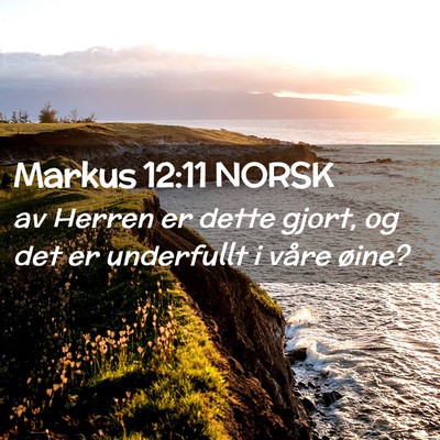 Picture 02 - Markus 12:11 NORSK - av Herren er dette gjort, og det er underfullt i - Bible Verse Picture