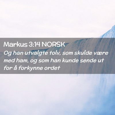 Picture 02 - Markus 3:14 NORSK - Og han utvalgte tolv, som skulde være med ham, - Bible Verse Picture