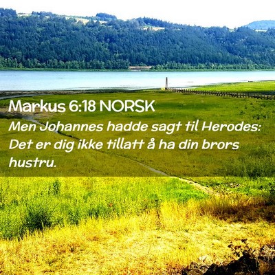 Picture 02 - Markus 6:18 NORSK - Men Johannes hadde sagt til Herodes: Det er dig - Bible Verse Picture
