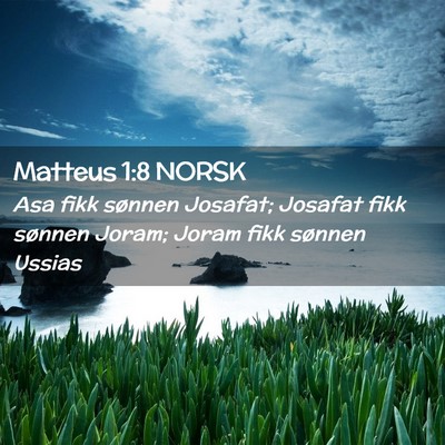 Picture 02 - Matteus 1:8 NORSK - Asa fikk sønnen Josafat; Josafat fikk sønnen - Bible Verse Picture