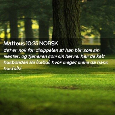 Picture 02 - Matteus 10:25 NORSK - det er nok for disippelen at han blir som sin - Bible Verse Picture