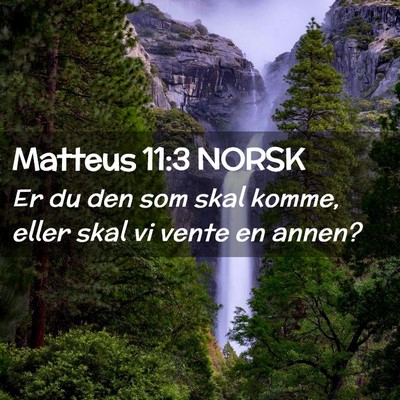 Picture 02 - Matteus 11:3 NORSK - Er du den som skal komme, eller skal vi vente en - Bible Verse Picture