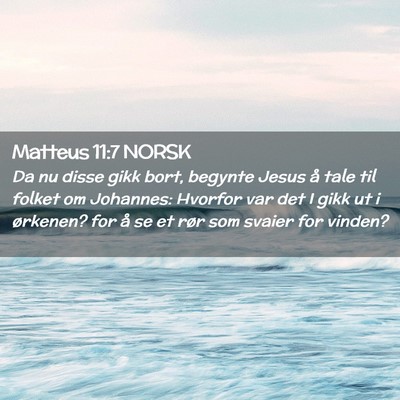 Picture 02 - Matteus 11:7 NORSK - Da nu disse gikk bort, begynte Jesus å tale til - Bible Verse Picture