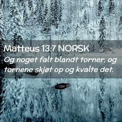 Picture 02 - Matteus 13:7 NORSK - Og noget falt blandt torner, og tornene skjøt op - Bible Verse Picture