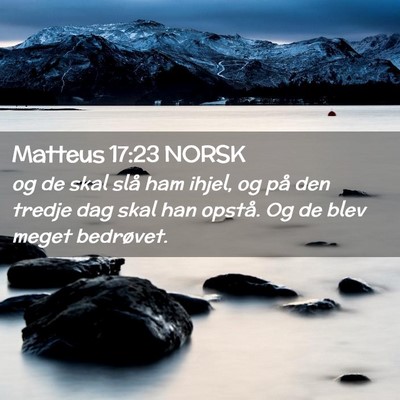 Picture 02 - Matteus 17:23 NORSK - og de skal slå ham ihjel, og på den tredje dag - Bible Verse Picture
