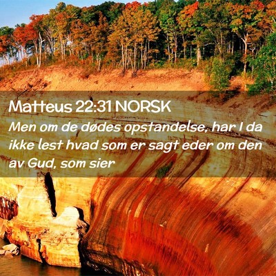 Picture 02 - Matteus 22:31 NORSK - Men om de dødes opstandelse, har I da ikke lest - Bible Verse Picture