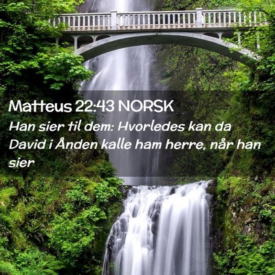 Picture 02 - Matteus 22:43 NORSK - Han sier til dem: Hvorledes kan da David i Ånden - Bible Verse Picture