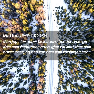Picture 02 - Matteus 5:44 NORSK - Men jeg sier eder: Elsk eders fiender, velsign - Bible Verse Picture