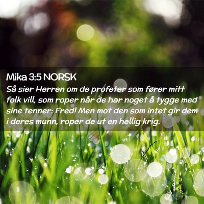 Picture 02 - Mika 3:5 NORSK - Så sier Herren om de profeter som fører mitt - Bible Verse Picture