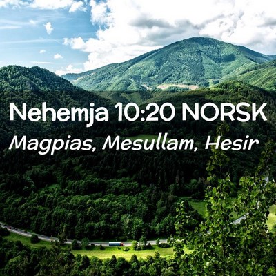 Picture 02 - Nehemja 10:20 NORSK - Magpias, Mesullam, - Bible Verse Picture