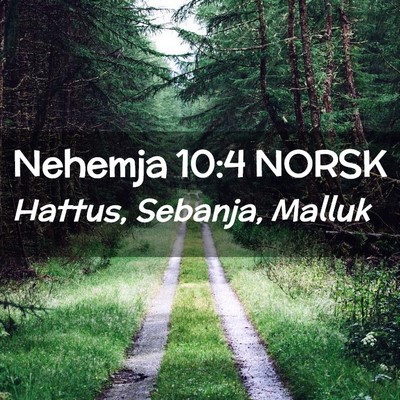 Picture 02 - Nehemja 10:4 NORSK - Hattus, Sebanja, - Bible Verse Picture