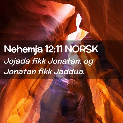 Picture 02 - Nehemja 12:11 NORSK - Jojada fikk Jonatan, og Jonatan fikk - Bible Verse Picture