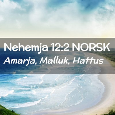Picture 02 - Nehemja 12:2 NORSK - Amarja, Malluk, - Bible Verse Picture