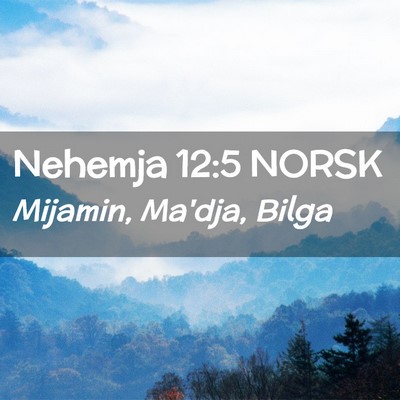 Picture 02 - Nehemja 12:5 NORSK - Mijamin, Ma'dja, - Bible Verse Picture