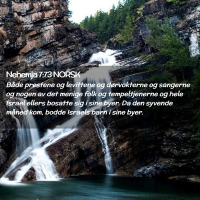Picture 02 - Nehemja 7:73 NORSK - Både prestene og levittene og dørvokterne og - Bible Verse Picture