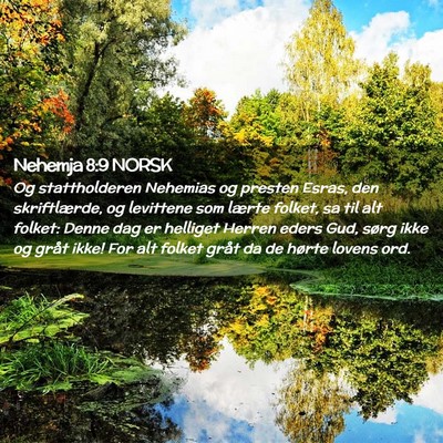 Picture 02 - Nehemja 8:9 NORSK - Og stattholderen Nehemias og presten Esras, den - Bible Verse Picture