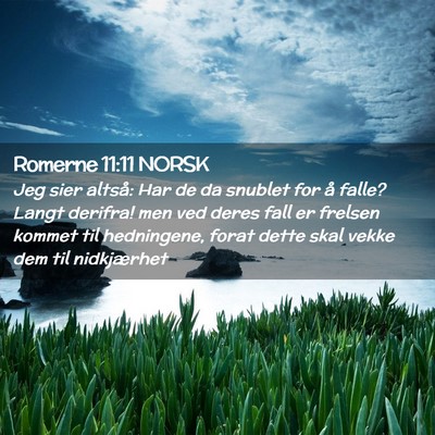 Picture 02 - Romerne 11:11 NORSK - Jeg sier altså: Har de da snublet for å falle? - Bible Verse Picture