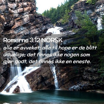 Picture 02 - Romerne 3:12 NORSK - alle er avveket; alle til hope er de blitt - Bible Verse Picture