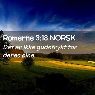 Picture 02 - Romerne 3:18 NORSK - Det er ikke gudsfrykt for deres - Bible Verse Picture