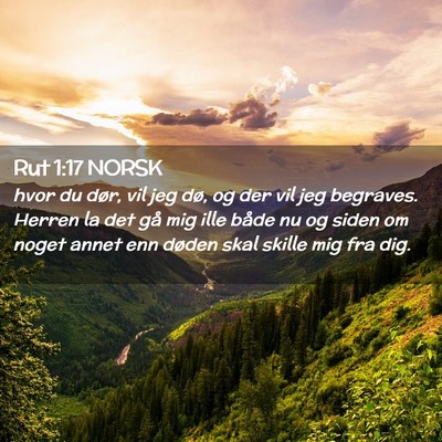 Picture 02 - Rut 1:17 NORSK - hvor du dør, vil jeg dø, og der vil jeg - Bible Verse Picture
