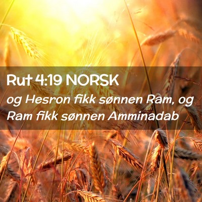 Picture 02 - Rut 4:19 NORSK - og Hesron fikk sønnen Ram, og Ram fikk sønnen - Bible Verse Picture
