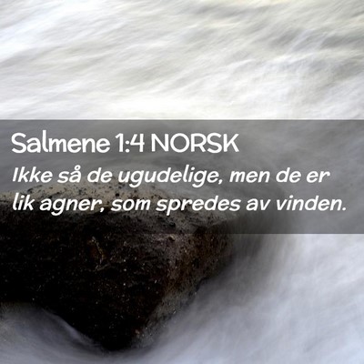 Picture 02 - Salmene 1:4 NORSK - Ikke så de ugudelige, men de er lik agner, som - Bible Verse Picture