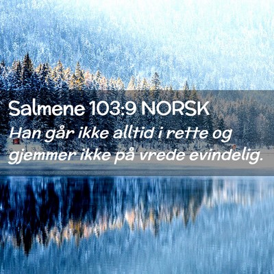 Picture 02 - Salmene 103:9 NORSK - Han går ikke alltid i rette og gjemmer ikke på - Bible Verse Picture