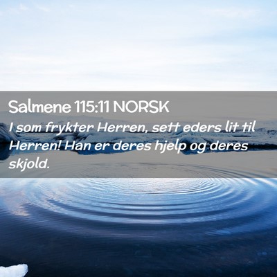 Picture 02 - Salmene 115:11 NORSK - I som frykter Herren, sett eders lit til Herren! - Bible Verse Picture