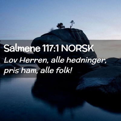 Picture 02 - Salmene 117:1 NORSK - Lov Herren, alle hedninger, pris ham, alle - Bible Verse Picture