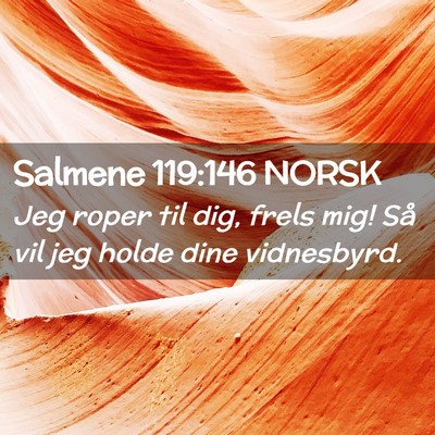 Picture 02 - Salmene 119:146 NORSK - Jeg roper til dig, frels mig! Så vil jeg holde - Bible Verse Picture
