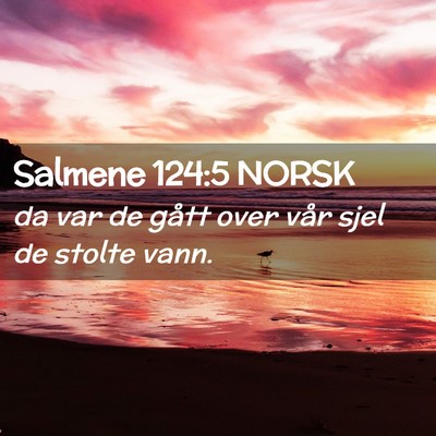 Picture 02 - Salmene 124:5 NORSK - da var de gått over vår sjel de stolte - Bible Verse Picture