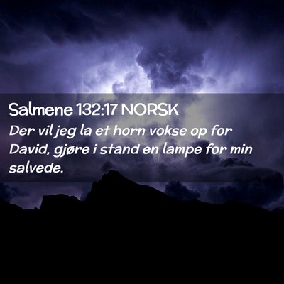 Picture 02 - Salmene 132:17 NORSK - Der vil jeg la et horn vokse op for David, gjøre - Bible Verse Picture