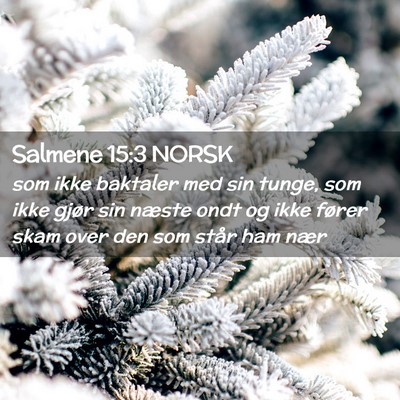 Picture 02 - Salmene 15:3 NORSK - som ikke baktaler med sin tunge, som ikke gjør - Bible Verse Picture