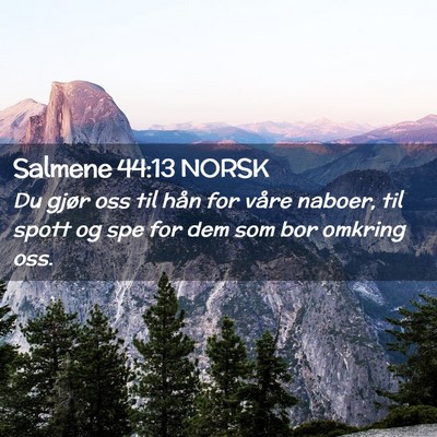 Picture 02 - Salmene 44:13 NORSK - Du gjør oss til hån for våre naboer, til spott - Bible Verse Picture