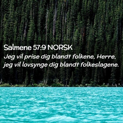 Picture 02 - Salmene 57:9 NORSK - Jeg vil prise dig blandt folkene, Herre, jeg vil - Bible Verse Picture