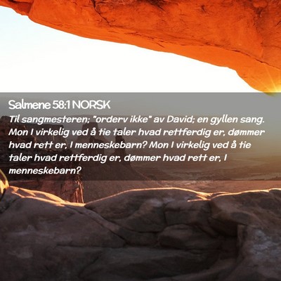 Picture 02 - Salmene 58:1 NORSK - Til sangmesteren; 