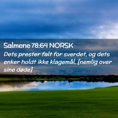 Picture 02 - Salmene 78:64 NORSK - Dets prester falt for sverdet, og dets enker - Bible Verse Picture