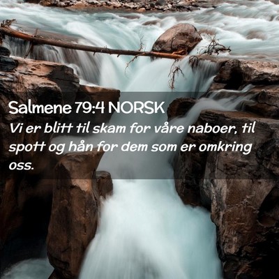 Picture 02 - Salmene 79:4 NORSK - Vi er blitt til skam for våre naboer, til spott - Bible Verse Picture