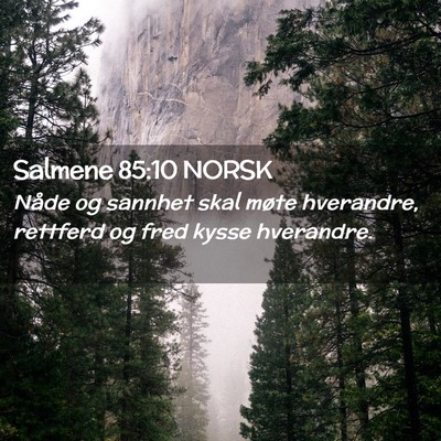 Picture 02 - Salmene 85:10 NORSK - Nåde og sannhet skal møte hverandre, rettferd - Bible Verse Picture