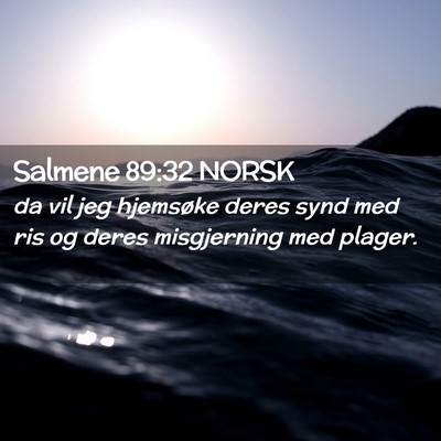 Picture 02 - Salmene 89:32 NORSK - da vil jeg hjemsøke deres synd med ris og deres - Bible Verse Picture