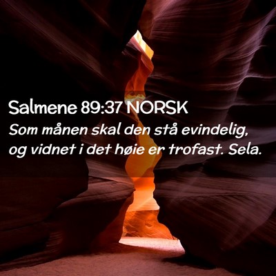Picture 02 - Salmene 89:37 NORSK - Som månen skal den stå evindelig, og vidnet i - Bible Verse Picture