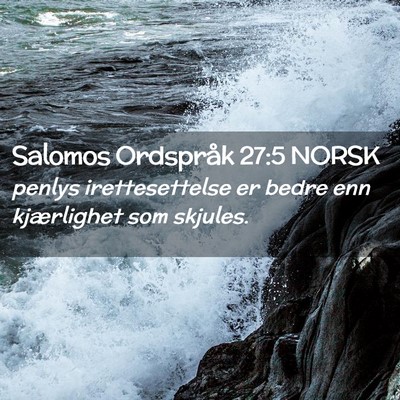 Picture 02 - Salomos Ordspråk 27:5 NORSK - penlys irettesettelse er bedre enn kjærlighet - Bible Verse Picture
