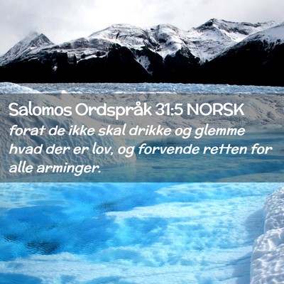 Picture 02 - Salomos Ordspråk 31:5 NORSK - forat de ikke skal drikke og glemme hvad der er - Bible Verse Picture