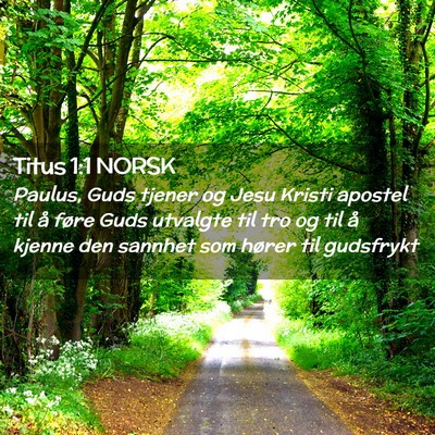 Picture 02 - Titus 1:1 NORSK - Paulus, Guds tjener og Jesu Kristi apostel til å - Bible Verse Picture