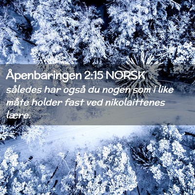 Picture 02 - Åpenbaringen 2:15 NORSK - således har også du nogen som i like måte - Bible Verse Picture