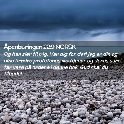 Picture 02 - Åpenbaringen 22:9 NORSK - Og han sier til mig: Var dig for det! jeg er din - Bible Verse Picture