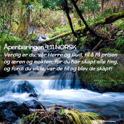 Picture 02 - Åpenbaringen 4:11 NORSK - Verdig er du, vår Herre og Gud, til å få - Bible Verse Picture
