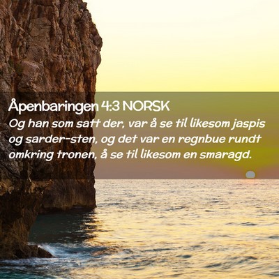Picture 02 - Åpenbaringen 4:3 NORSK - Og han som satt der, var å se til likesom jaspis - Bible Verse Picture