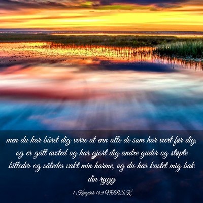 Picture 03 - 1 Kongebok 14:9 NORSK - men du har båret dig verre at enn alle de som - Bible Verse Picture